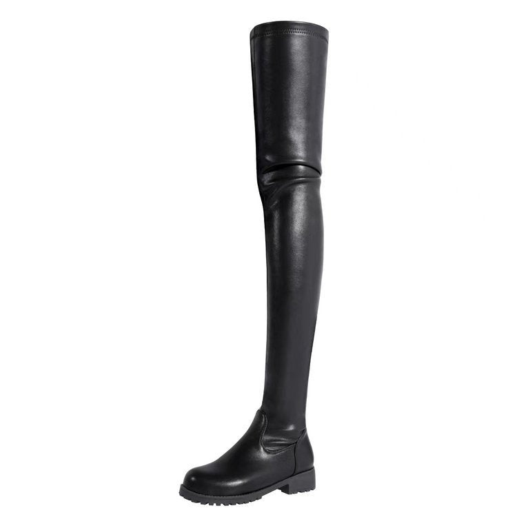 Damen Overknee Stiefel mit robustem Profil und elegantem Design EB