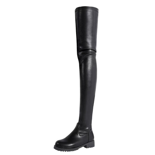 Damen Overknee Stiefel mit robustem Profil und elegantem Design EB