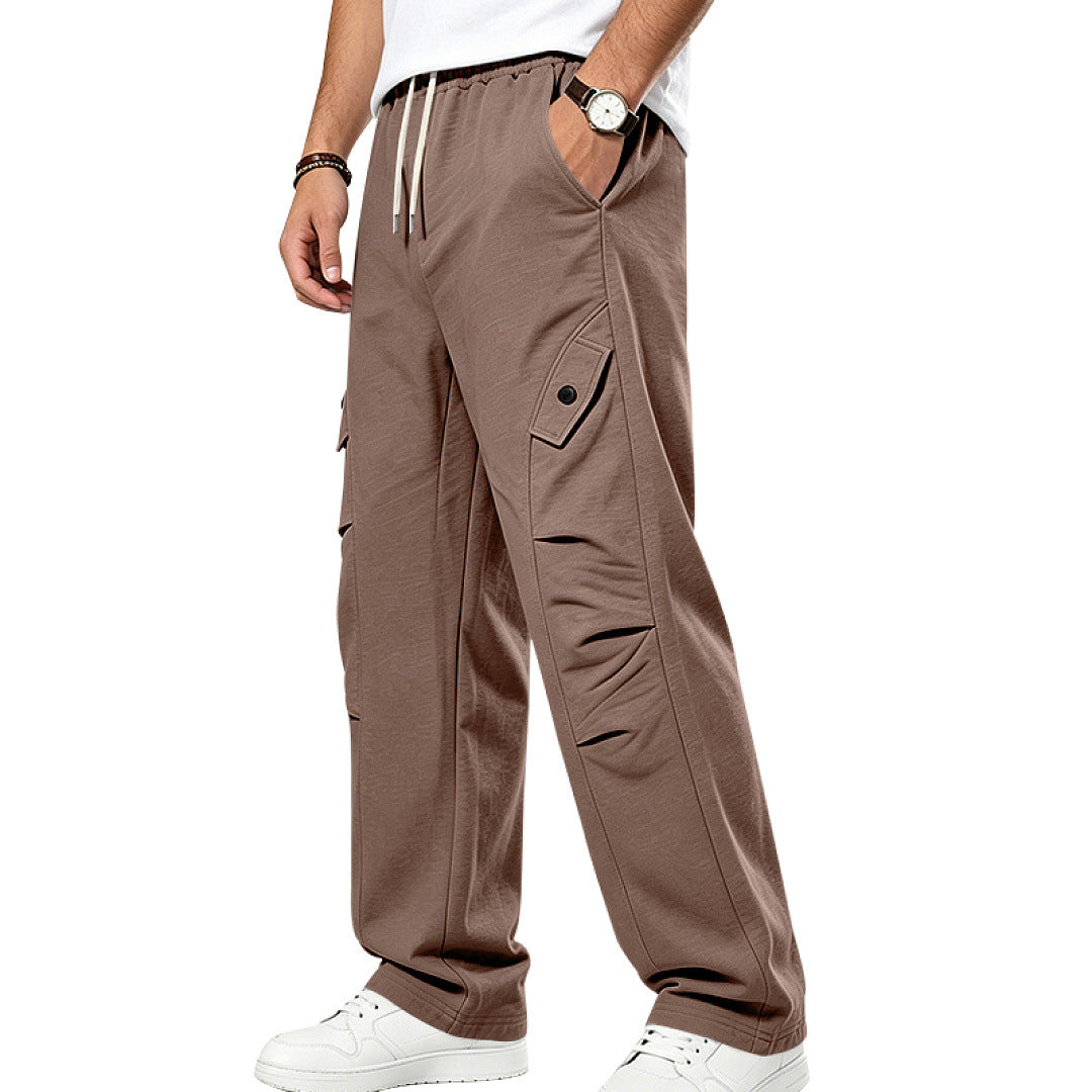 Herren Lässige Cargo-Jogginghose mit Kordelzug und Cut-Out-Details EB