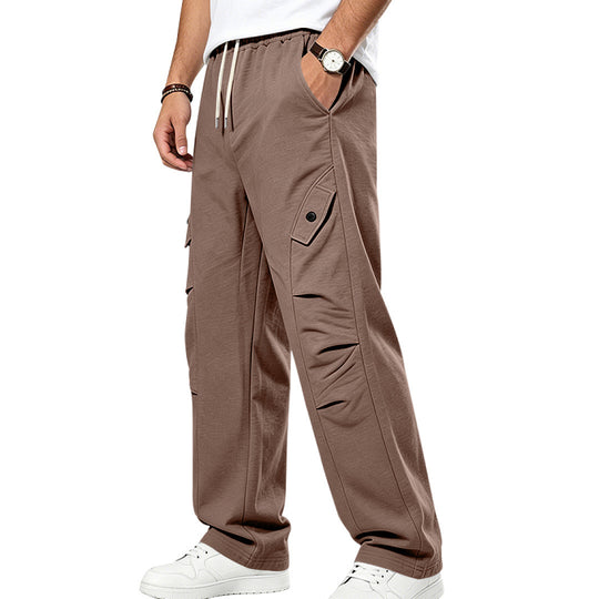 Herren Lässige Cargo-Jogginghose mit Kordelzug und Cut-Out-Details EB