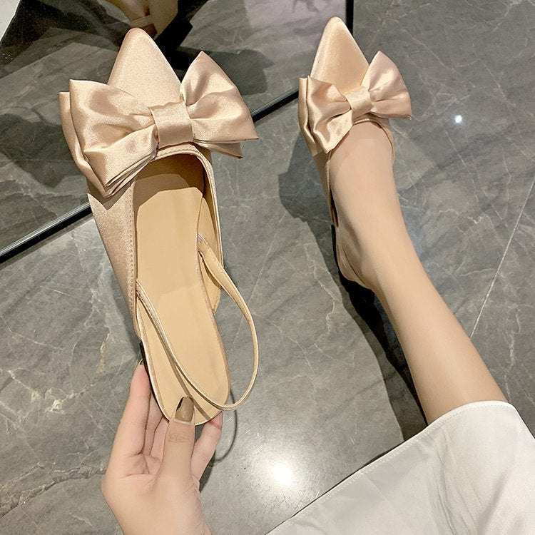 Damen Slingback-Ballerinas mit Schleifenakzent EB