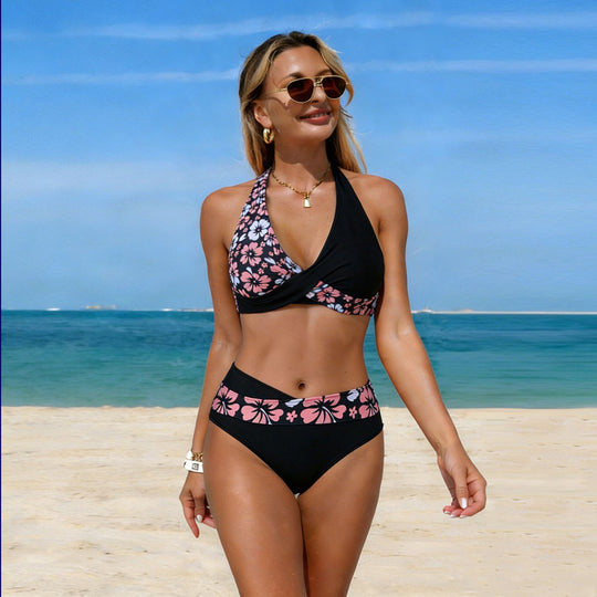 Damen Bikini-Set mit modischem Wickeldesign EB
