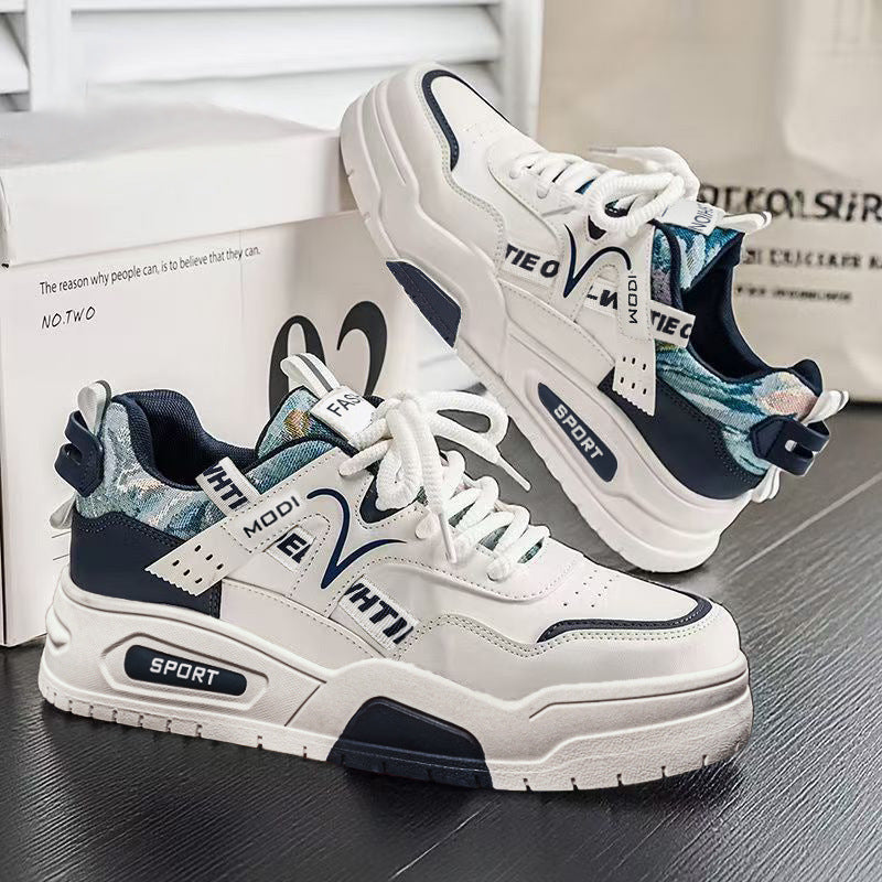 Damen Sportliche Chunky Sneakers mit atmungsaktiver Oberflächenstruktur und dämpfenden Elementen EB