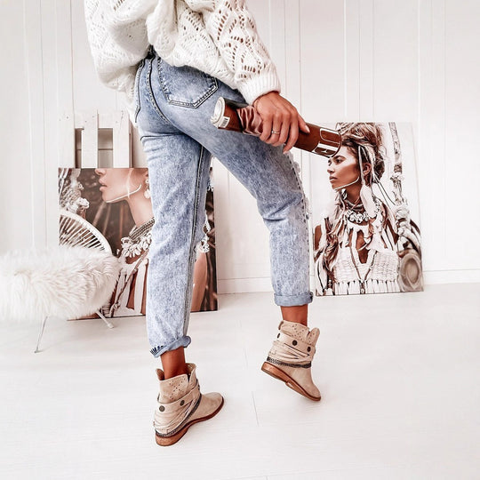 Damen Ripped Mom-Jeans mit hohem Bund und lässigem Schnitt EB