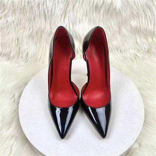 Damen spitze Stiletto Pumps mit glänzender Oberfläche EB