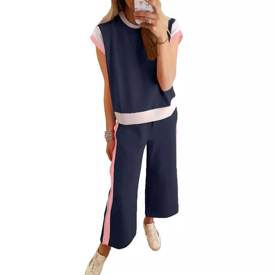 Damen Stylish Tracksuit mit modischen Farbkontrasten EB