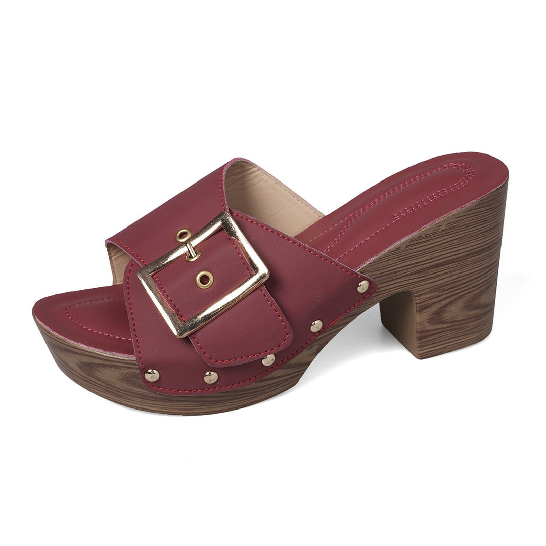 Damen Plattform-Sandalen mit elegantem Riemen und stylischem Blockabsatz EB