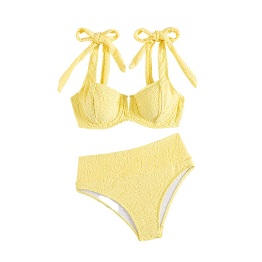 Damen Hochgeschnittener Bikini mit verspieltem Bindungssystem EB