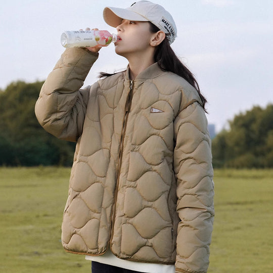 Damen wattierte Freizeitjacke mit gestepptem Design und praktischen Taschen EB