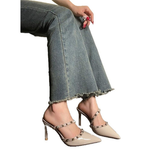 Damen elegante Slingback-Pumps mit modischer Strassverzierung EB
