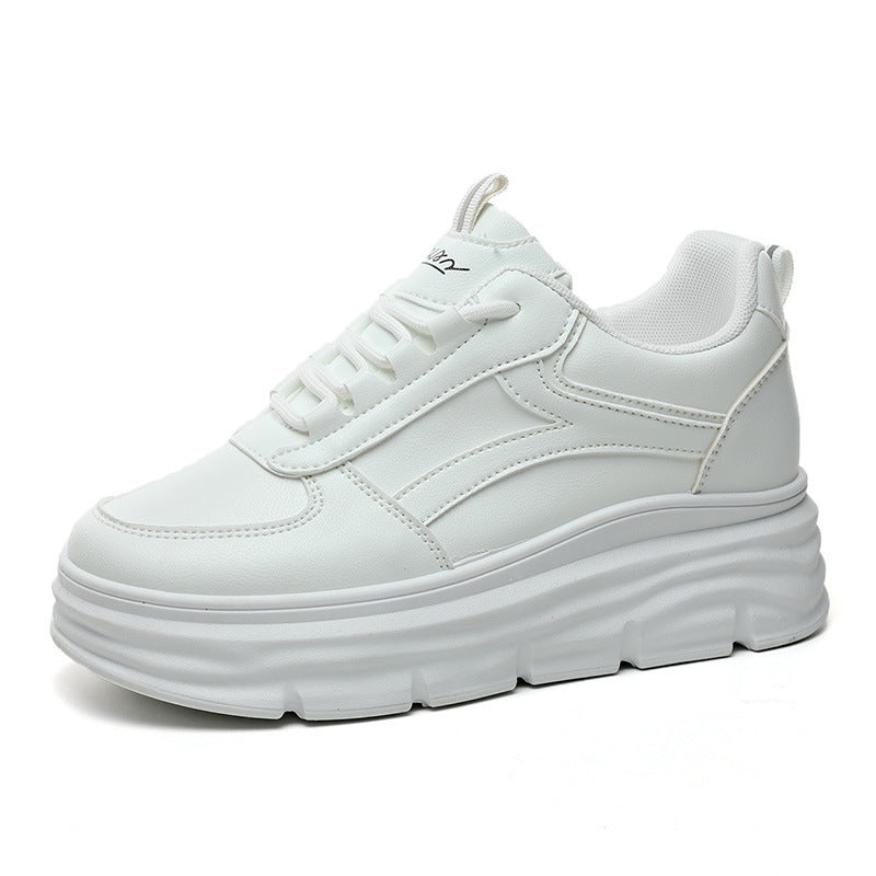 Damen modische Plateau Sneakers mit dämpfender Laufsohle und atmungsaktivem Obermaterial EB