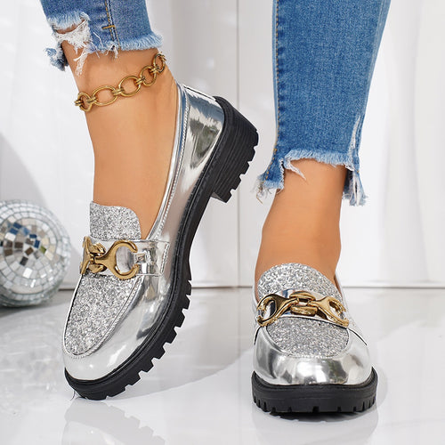 Damen Elegante und modische Mokassins EB