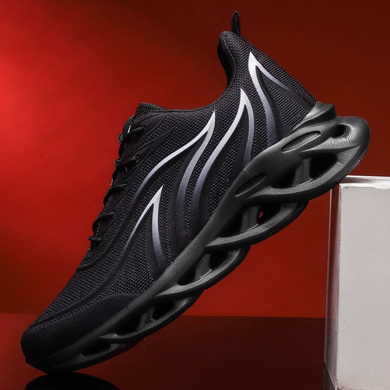 Herren futuristische Wellen-Sohlensneaker mit atmungsaktivem Strickoberteil EB
