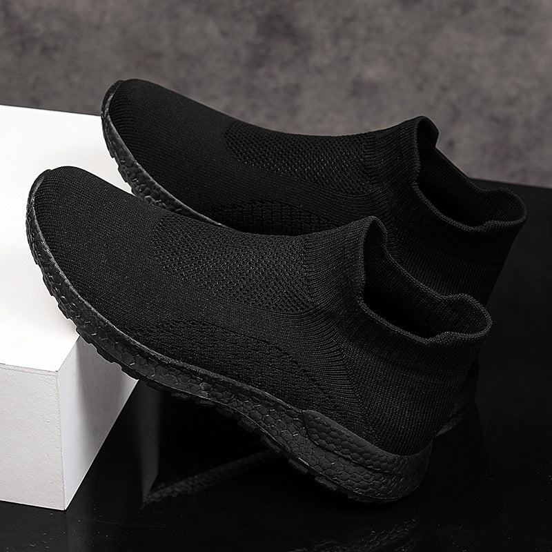 Damen Freizeit-Laufschuhe mit atmungsaktivem Strickdesign und rutschfester Sohle EB