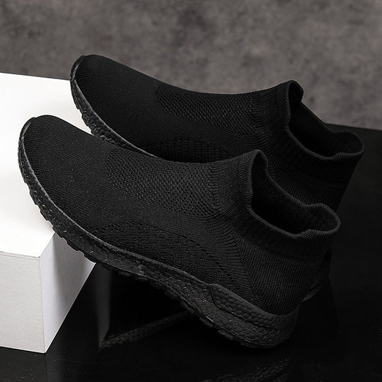 Damen Freizeit-Laufschuhe mit atmungsaktivem Strickdesign und rutschfester Sohle EB