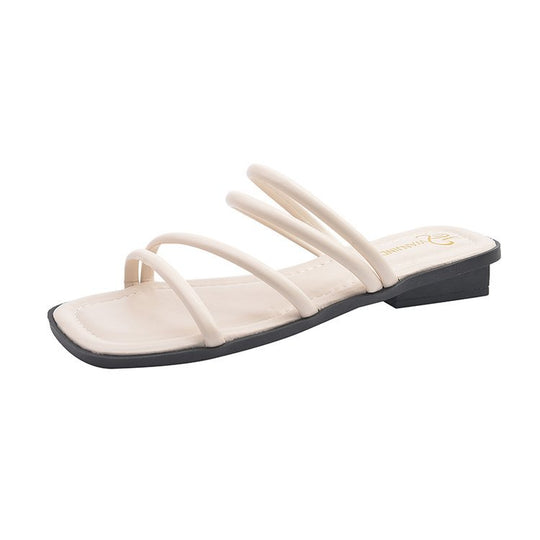 Damen elegante Riemensandalen mit geschwungenen Riemen EB