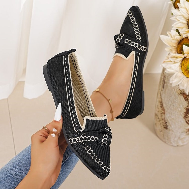 Damen elegante Slipper mit dekorativer Kettenapplikation EB