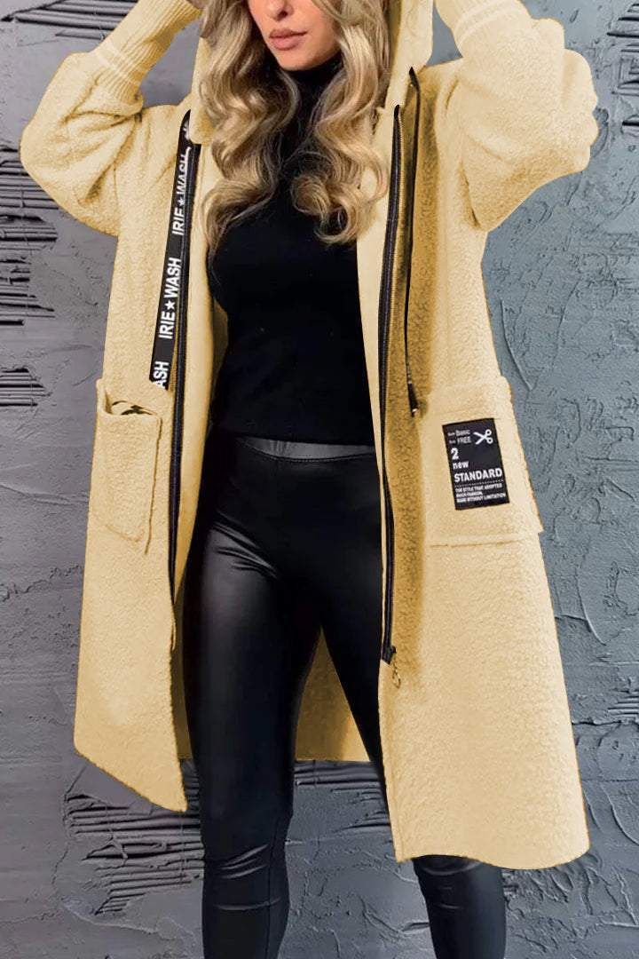 Damen Kuschelige Teddyjacke mit praktischen Taschen EB