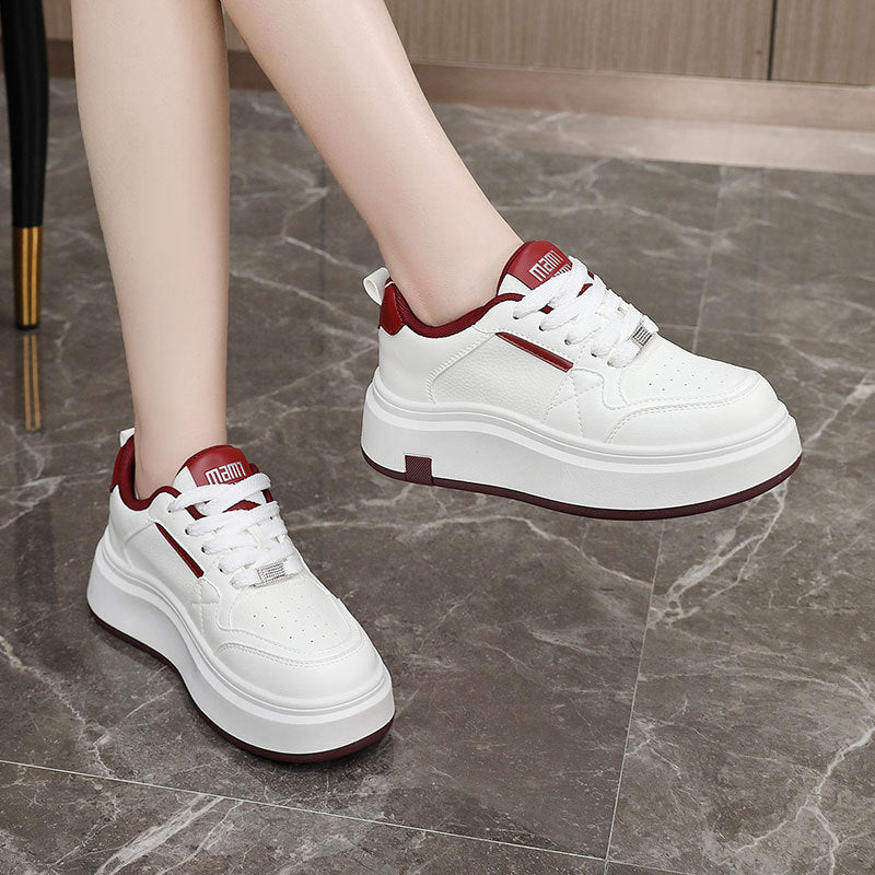 Damen modische Sneakers mit dämpfendem Komfort und trendiger Plateausohle EB