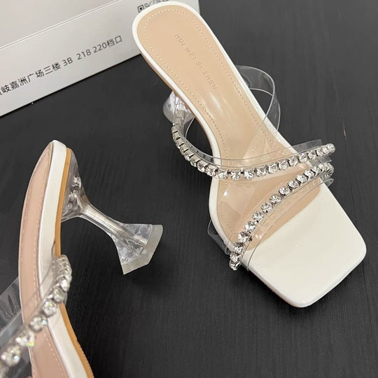 Damen transparente Sandalen mit Akzenten EB