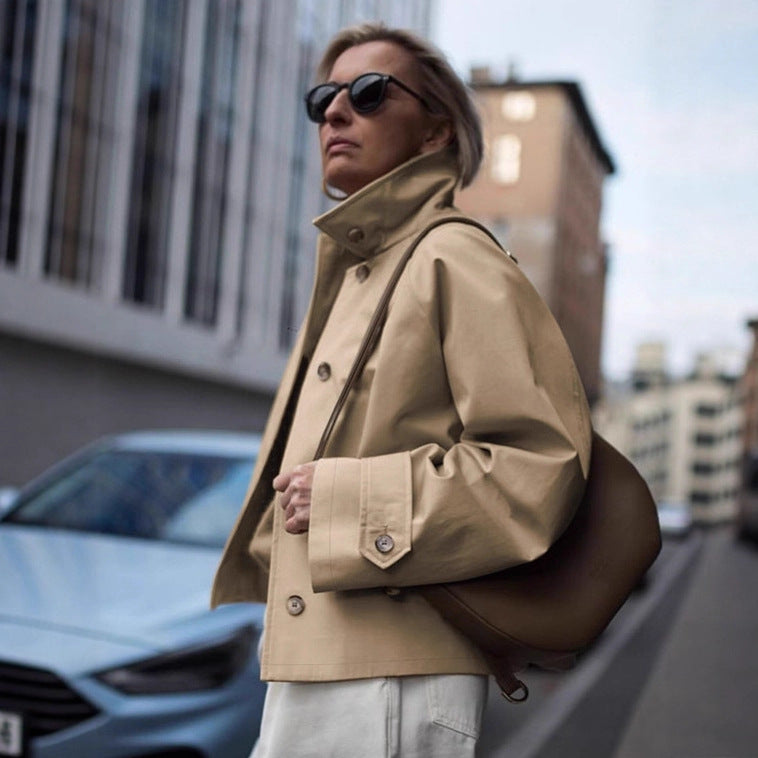 Damen Urbanistische Freizeitjacke mit hohem Kragen EB