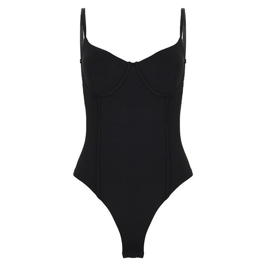 Damen Badeanzug mit elegantem Schnitt und stabilisierenden Körbchen EB