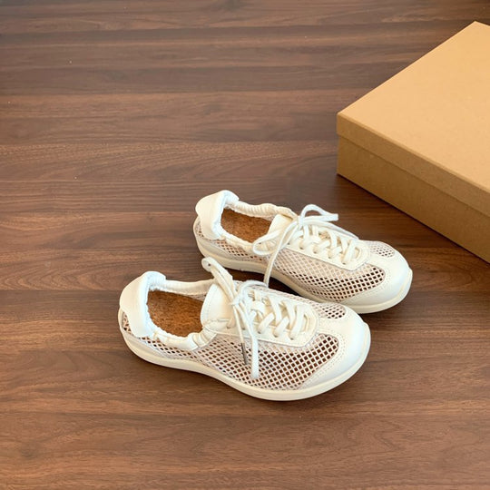 Damen atmungsaktive Mesh-Sneaker mit bequemem Korkfußbett und rutschfester Sohle EB