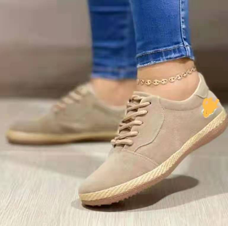 Damen Freizeit Sneakers mit hochwertiger Wildleder-Oberfläche und rutschfester Sohle EB