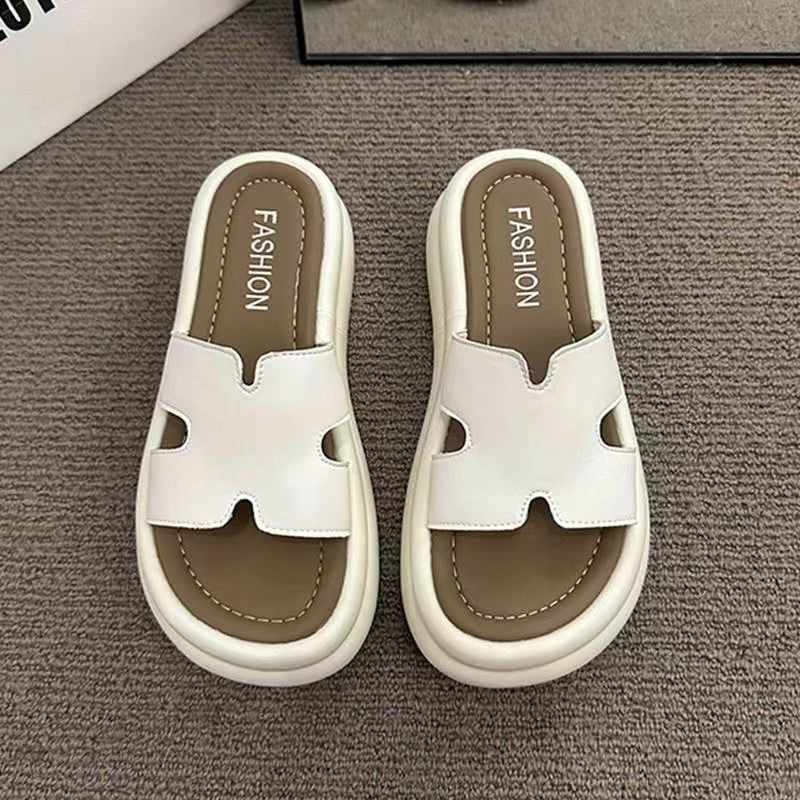Damen moderne Pantoletten mit offener Ferse und trendigem Design EB
