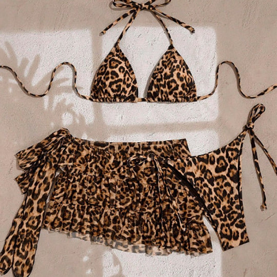 Damen Triangel-Bikini mit raffiniertem Rock EB