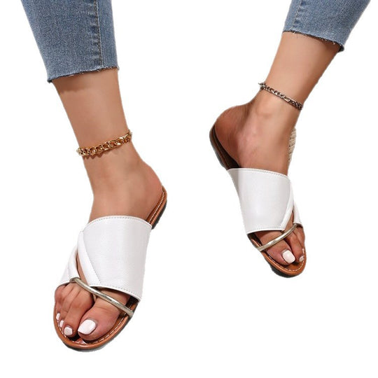 Damen elegante Riemchen-Sandalen mit modischer Zierleiste EB