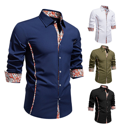Herren Elegantes Hemd mit kreativem Floral-Muster und modernen Akzenten EB