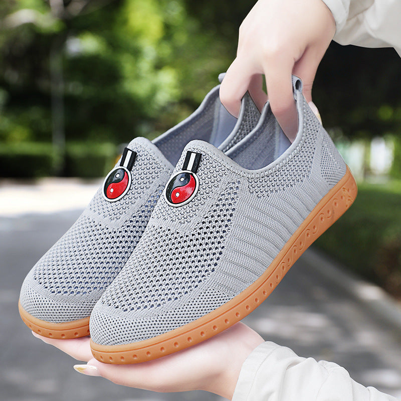 Damen Komfortable Slip-On Sneakers mit atmungsaktivem Obermaterial und rutschfester Sohle EB