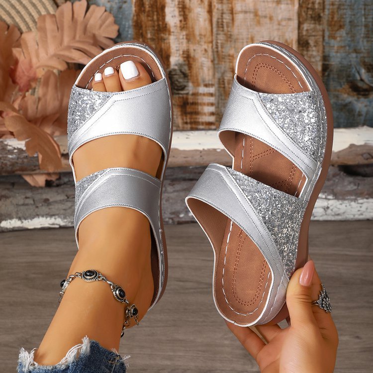Damen Komfortable Clogs mit modischen Querriemen und ergonomischem Fußbett EB