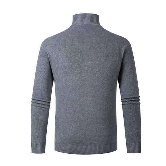 Herren modische Strickjacke mit hohem Kragen und Reißverschluss EB