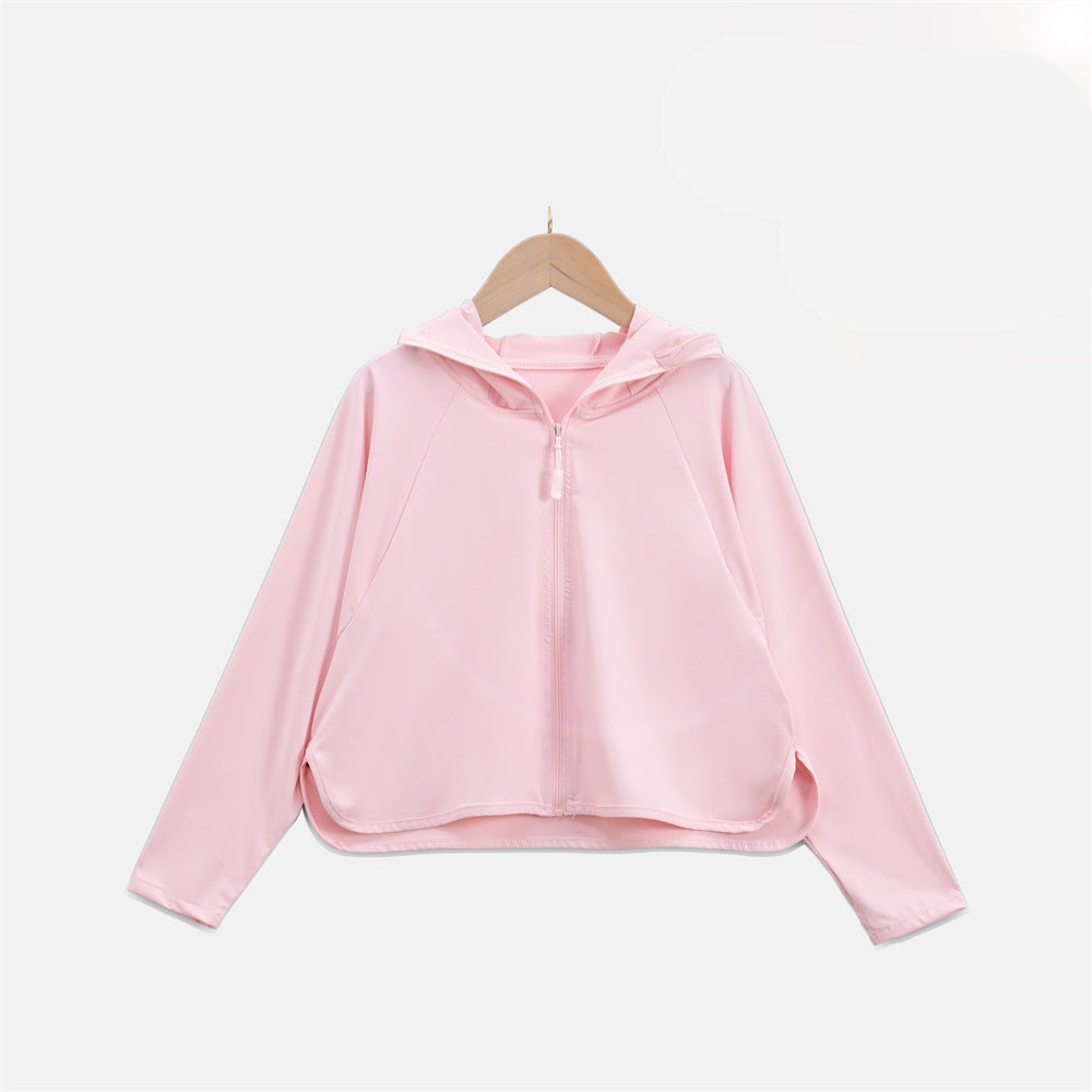 Damen Leichte UV-Schutzjacke mit Kapuze und atmungsaktiven Eigenschaften EB