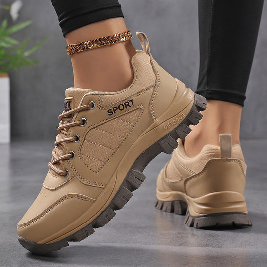 Herren nan robuster Schnür-Freizeitsneaker mit tiefem Stollenprofil, gepolstertem Schaft und praktischer Zuglasche EB