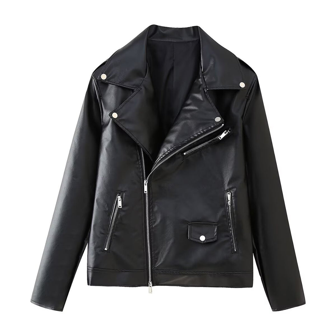 Damen Kunstleder Bikerjacke EB