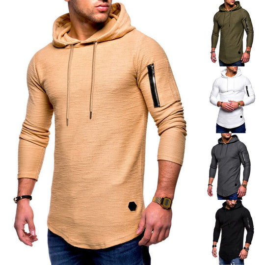Herren Hoodie mit modernem Reißverschluss EB