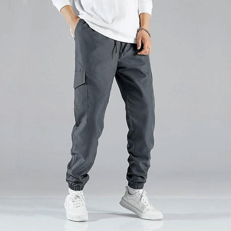 Herren Cargo-Hose mit elastischem Bund und multifunktionalen Taschen EB