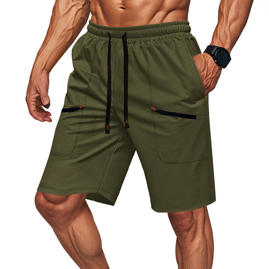 Herren Sportliche Shorts mit vielseitigen Taschen und elastischem Bund EB