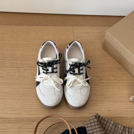 Damen Sportliche Sneakers mit atmungsaktivem Mesh-Obermaterial und robustem Gummiboden EB