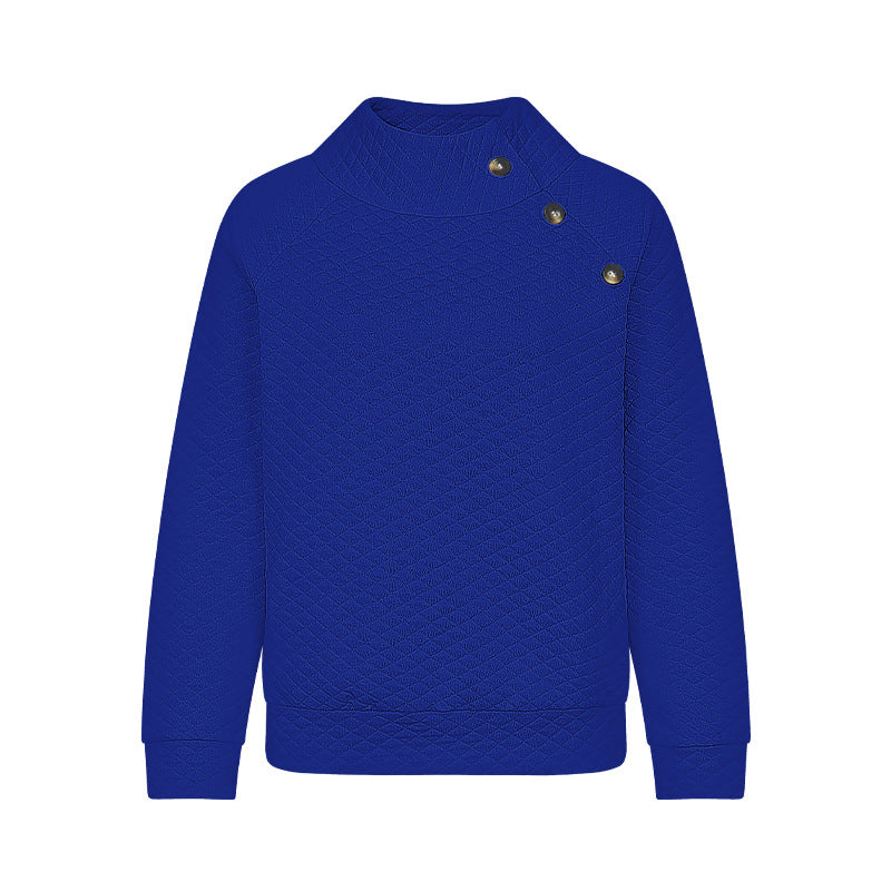 Damen Stepp-Pullover im modernen Schnitt mit Knopfdetails EB