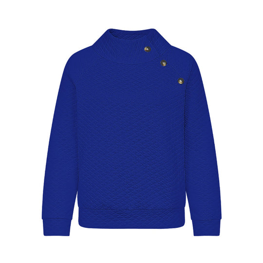 Damen Stepp-Pullover im modernen Schnitt mit Knopfdetails EB