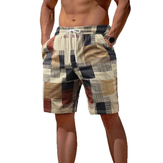 Herren stylische Bade-Shorts mit modernem Graphikmuster EB