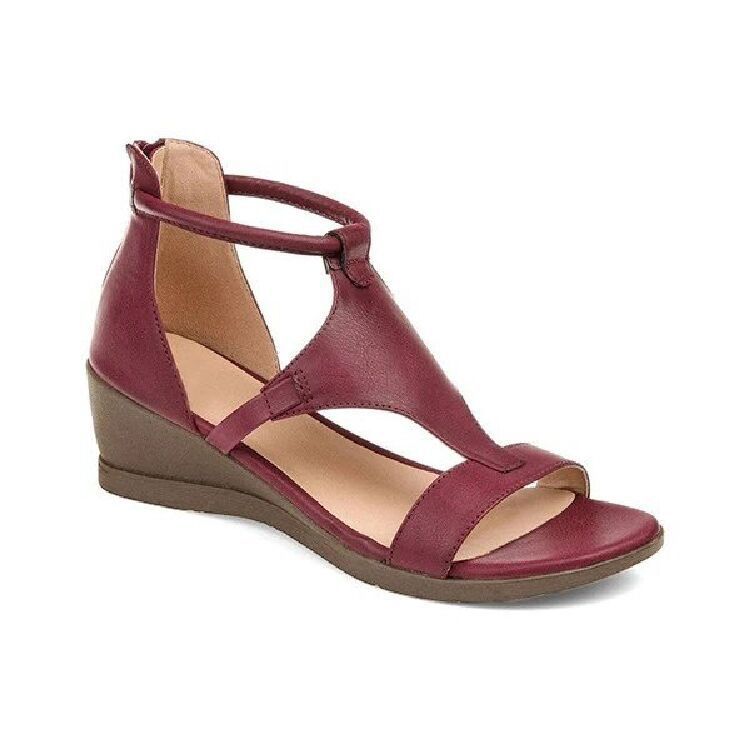 Damen Keil-Sandalen mit komfortablem Fußbett und verstellbaren Riemen EB