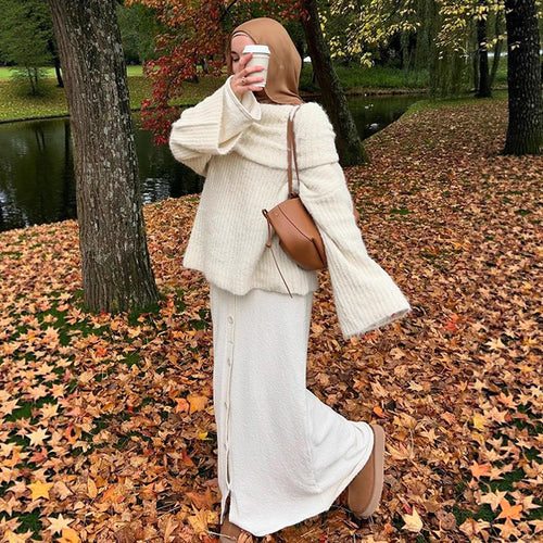 Damen Oversized Strickpullover mit weitem Schnitt und tiefem V-Ausschnitt EB