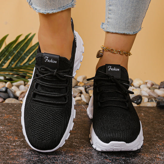 Damen Sportliche Mesh Sneakers mit dämpfender Sohle und atmungsaktiver Konstruktion EB