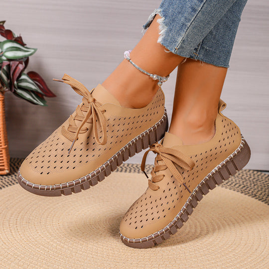 Damen Atmungsaktive Sneaker mit perforiertem Obermaterial und rutschfester Sohle EB