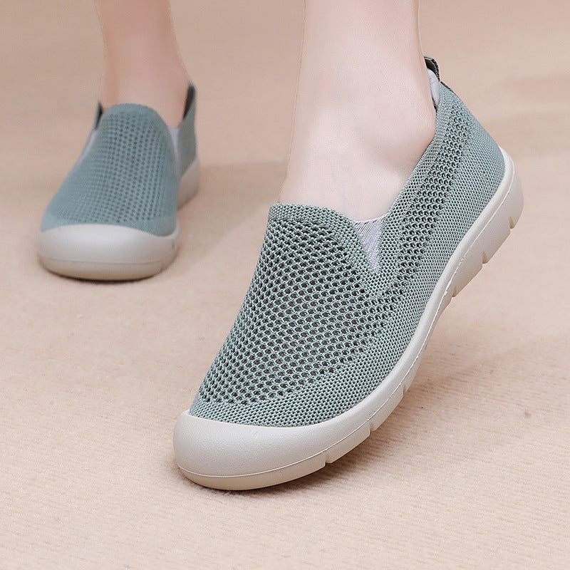 Damen Atmungsaktive Slip-On Freizeitschuhe EB 1770349256
